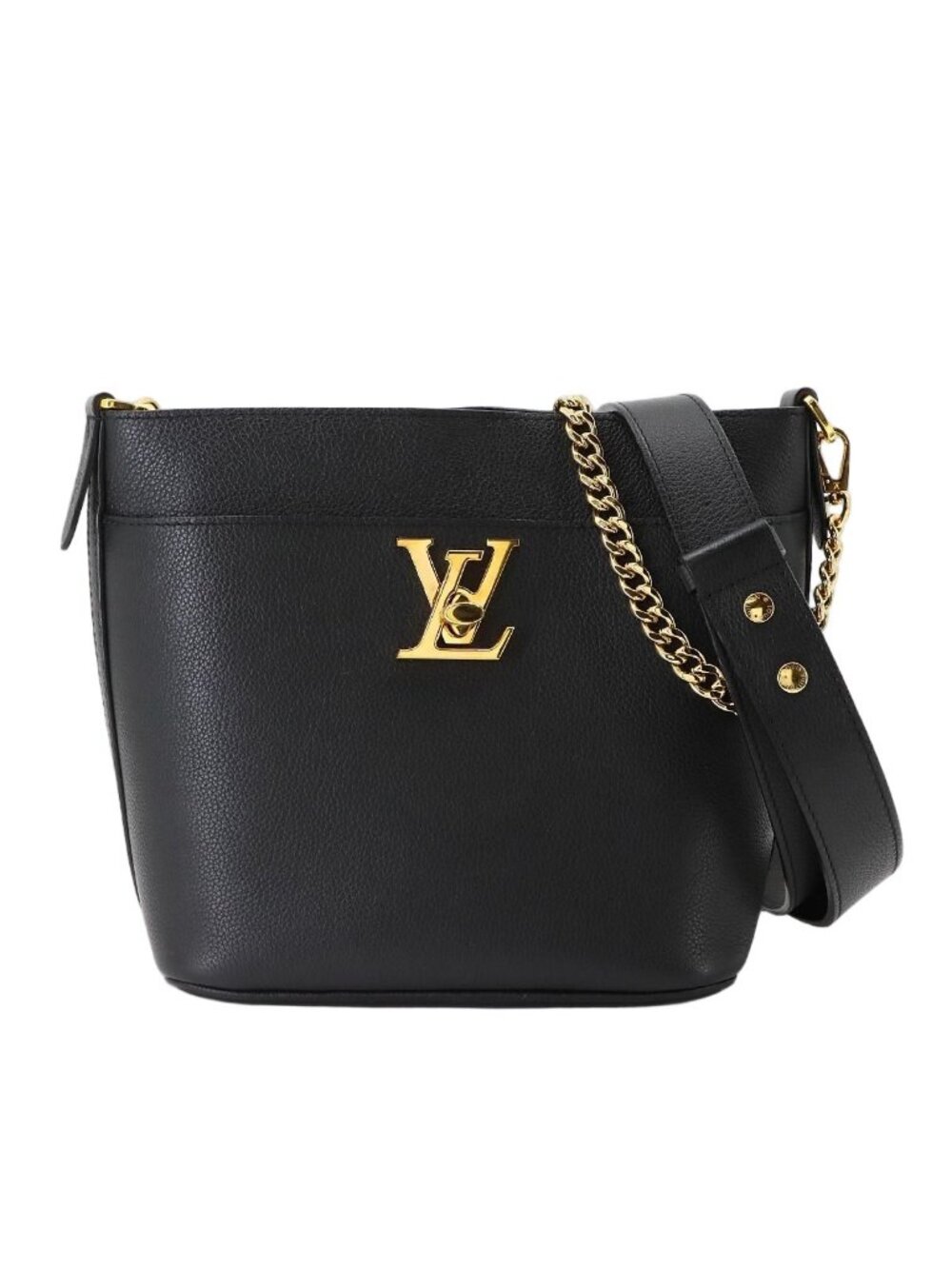 Louis Vuitton Rock & Walk Bucket 2-Way Bag Leather Black